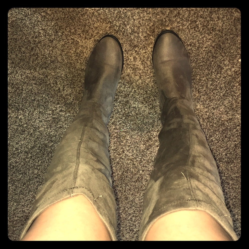 Soft Tan Thigh High Boots